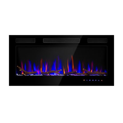 Trendowin Electric Fireplace 40" Wall/Recessed  Flame Color & Heater